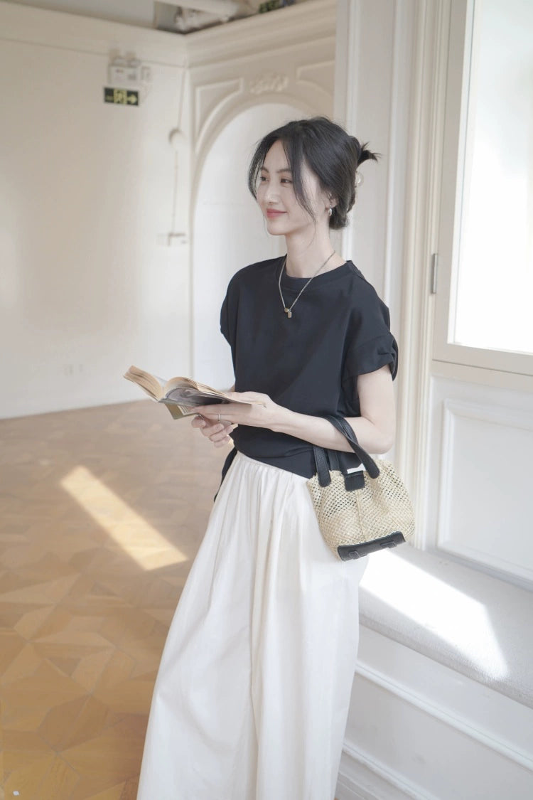 タイロールアップTシャツ