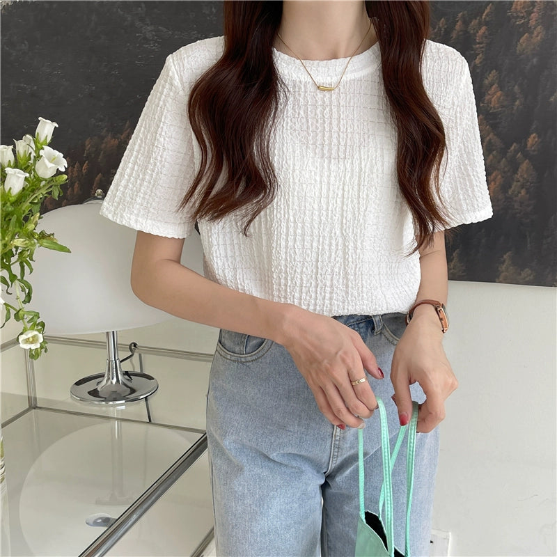 エアリーテクスチャーワッフルTシャツ