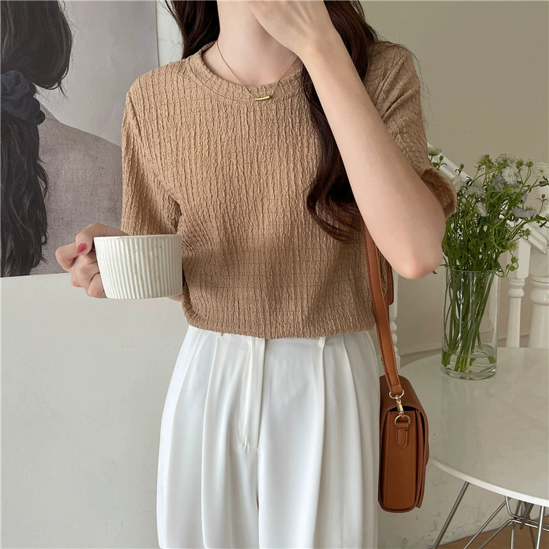エアリーテクスチャーワッフルTシャツ