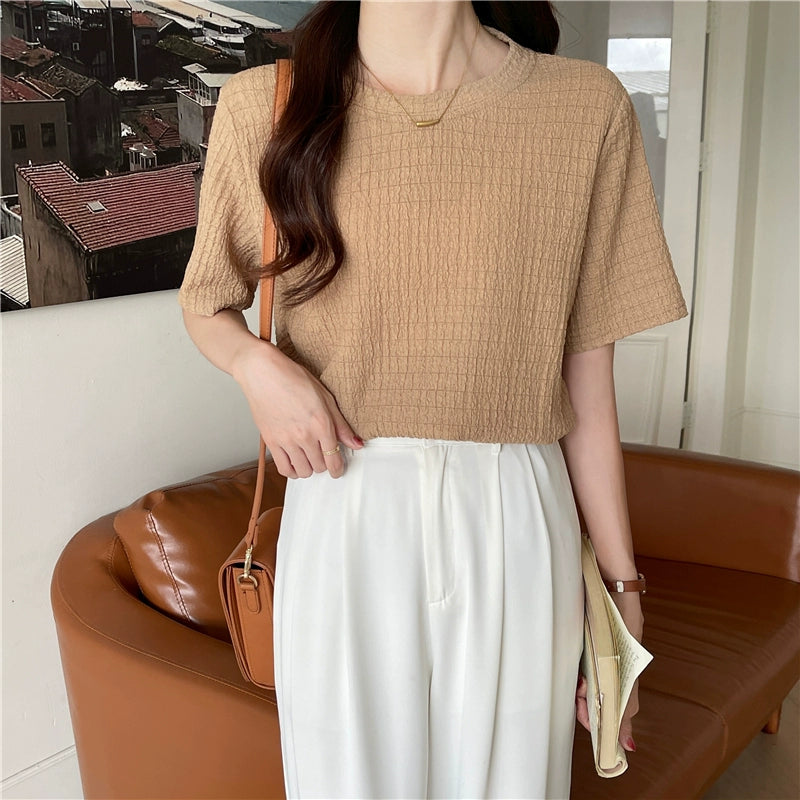 エアリーテクスチャーワッフルTシャツ