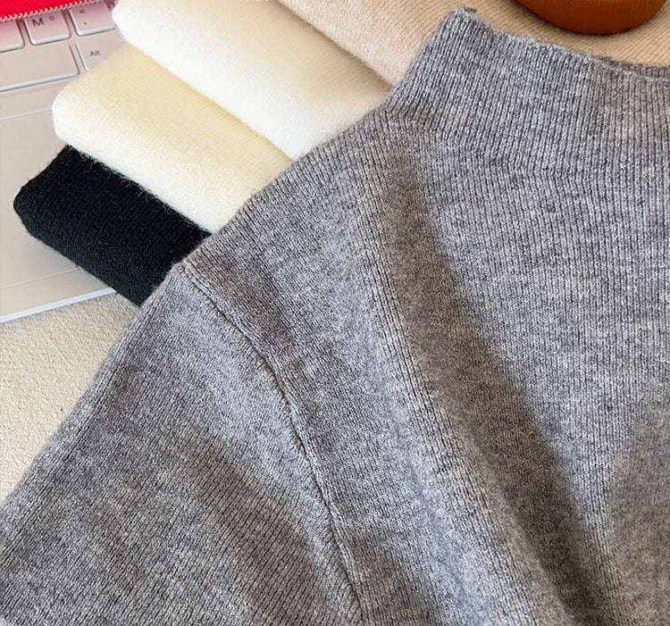 セミタートルネックサマーニットTシャツ