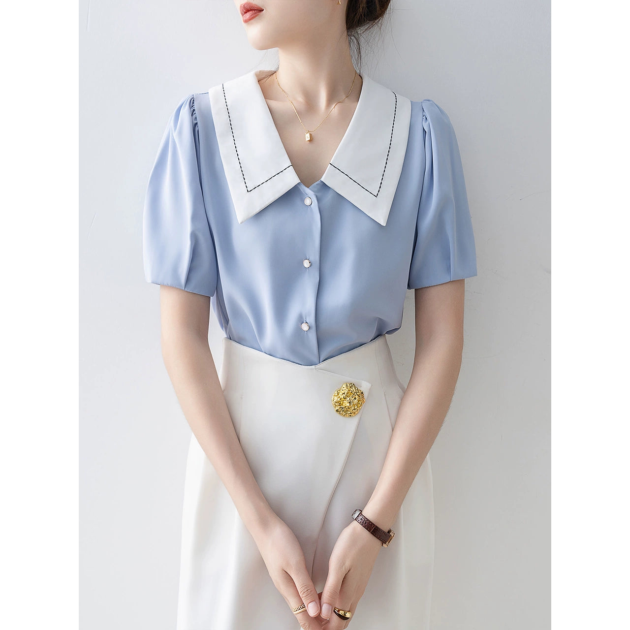 malion vintage パフスリーブブラウス マリオンヴィンテージ malion