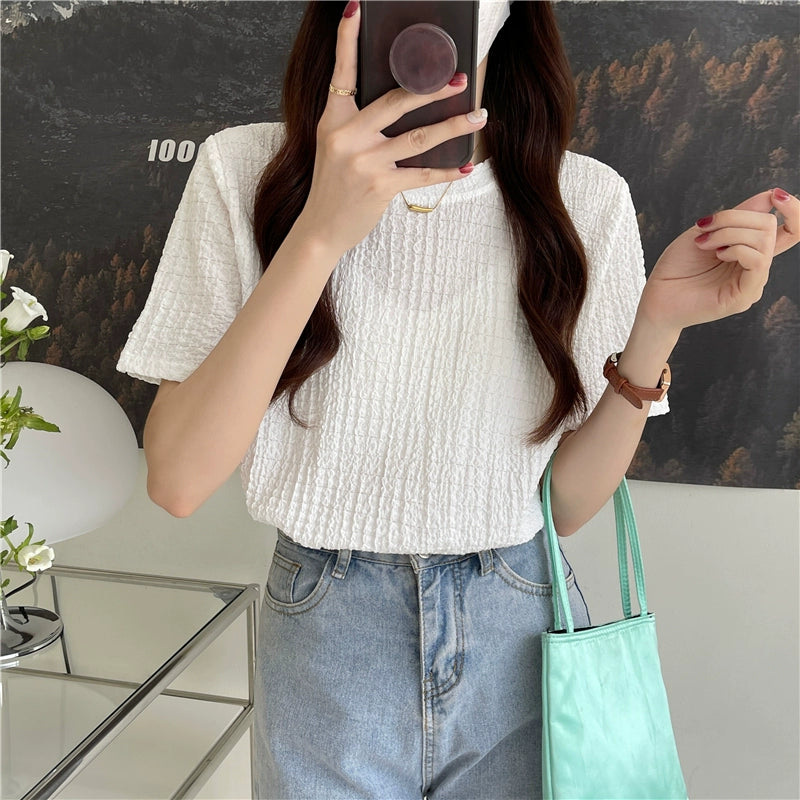 エアリーテクスチャーワッフルTシャツ